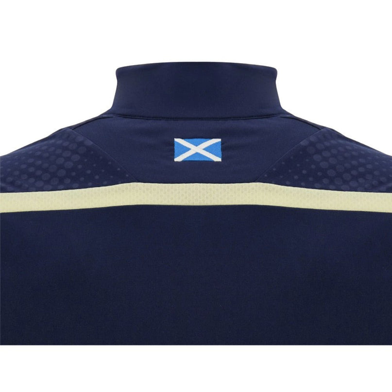2026-2027 Scotland Rugby 1/4 Zip Training Top (Navy) - Kids |Product - Training Tops | Macron | Absolute Rugby