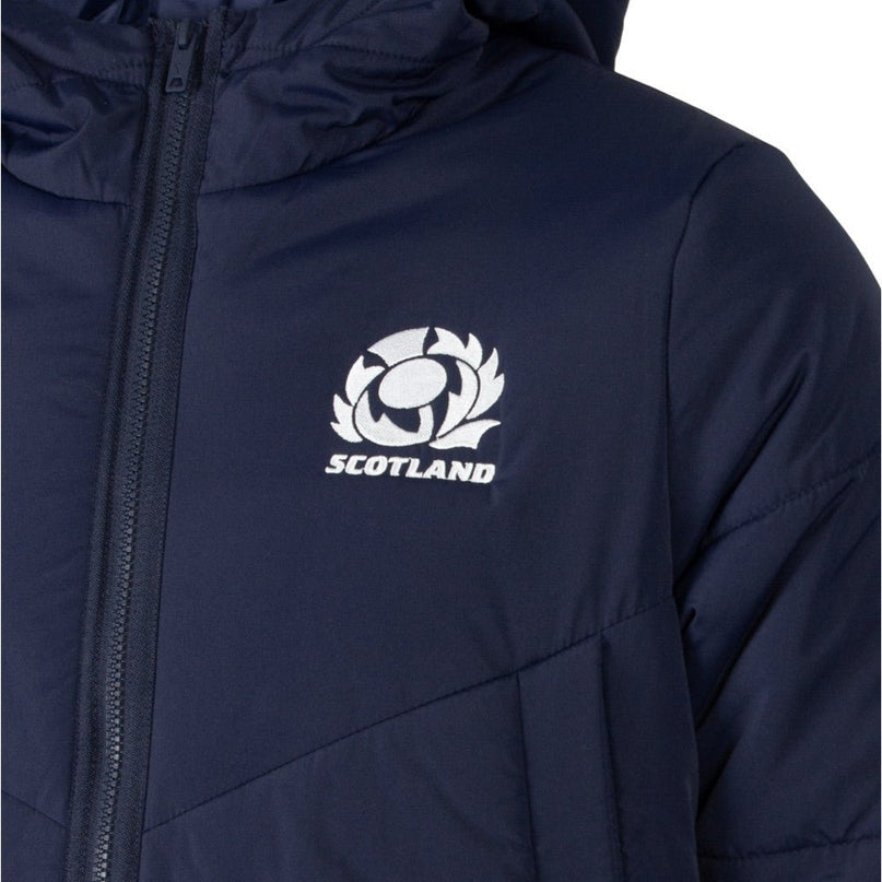 2026-2027 Scotland Rugby 3/4 Length Jacket (Navy) |Product - Jackets | Macron | Absolute Rugby