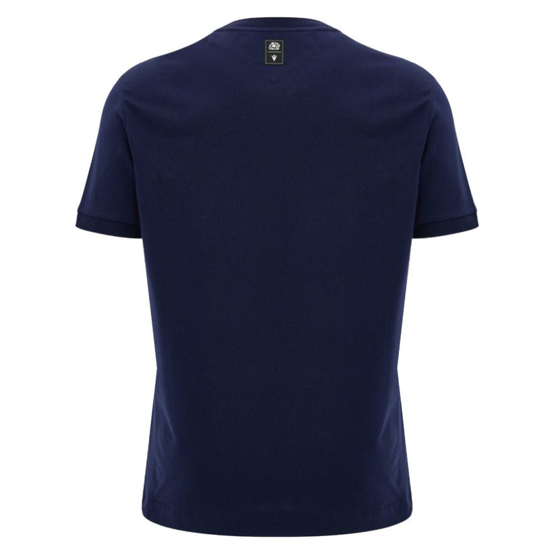 2026-2027 Scotland Rugby Ath Cotton T-Shirt (Navy) |Product - T-Shirt | Macron | Absolute Rugby