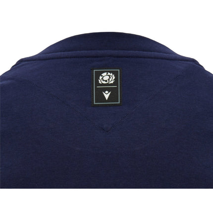 2026-2027 Scotland Rugby Ath Cotton T-Shirt (Navy) |Product - T-Shirt | Macron | Absolute Rugby