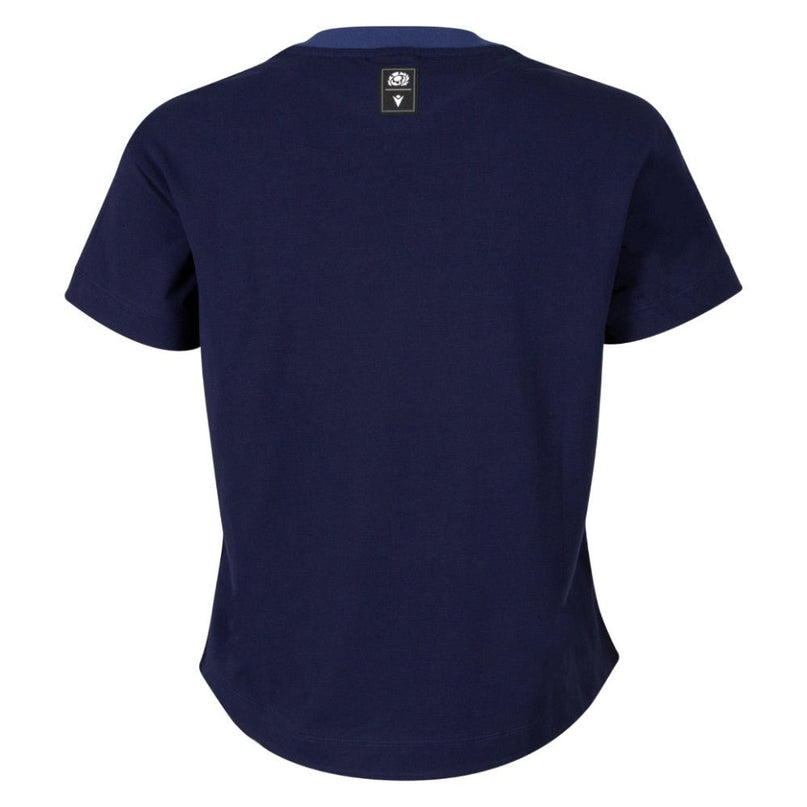 2026-2027 Scotland Rugby Ath Cotton T-Shirt (Navy) - Womens |Product - T-Shirt | Macron | Absolute Rugby
