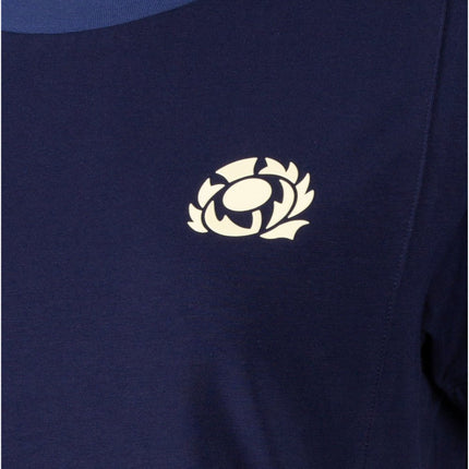2026-2027 Scotland Rugby Ath Cotton T-Shirt (Navy) - Womens |Product - T-Shirt | Macron | Absolute Rugby