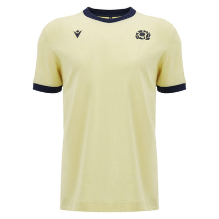 2026-2027 Scotland Rugby Ath Cotton T-Shirt (Sand) |Product - T-Shirt | Macron | Absolute Rugby