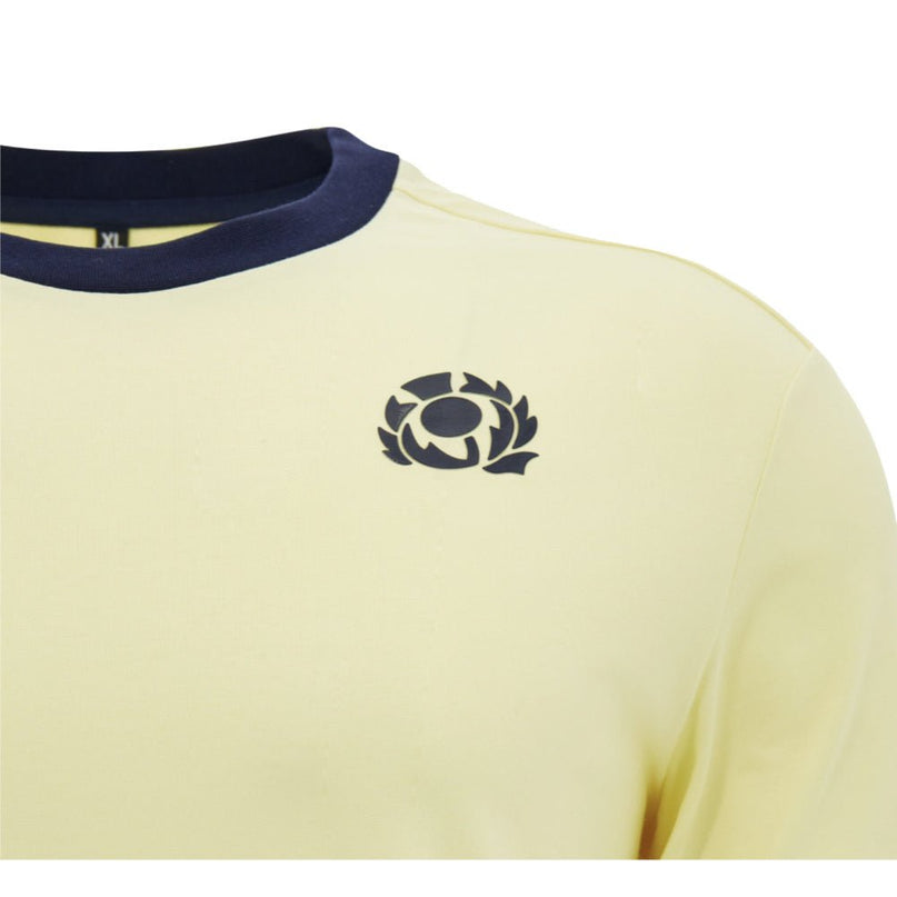 2026-2027 Scotland Rugby Ath Cotton T-Shirt (Sand) |Product - T-Shirt | Macron | Absolute Rugby