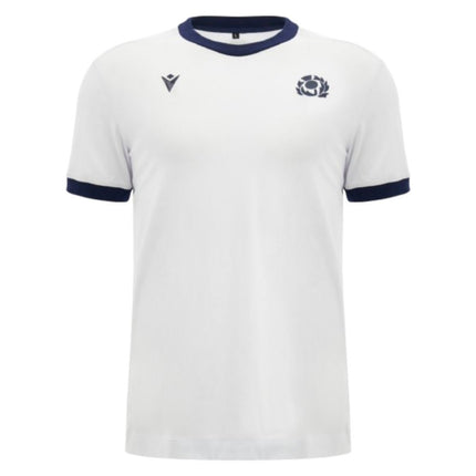 2026-2027 Scotland Rugby Ath Cotton T-Shirt (White) |Product - T-Shirt | Macron | Absolute Rugby