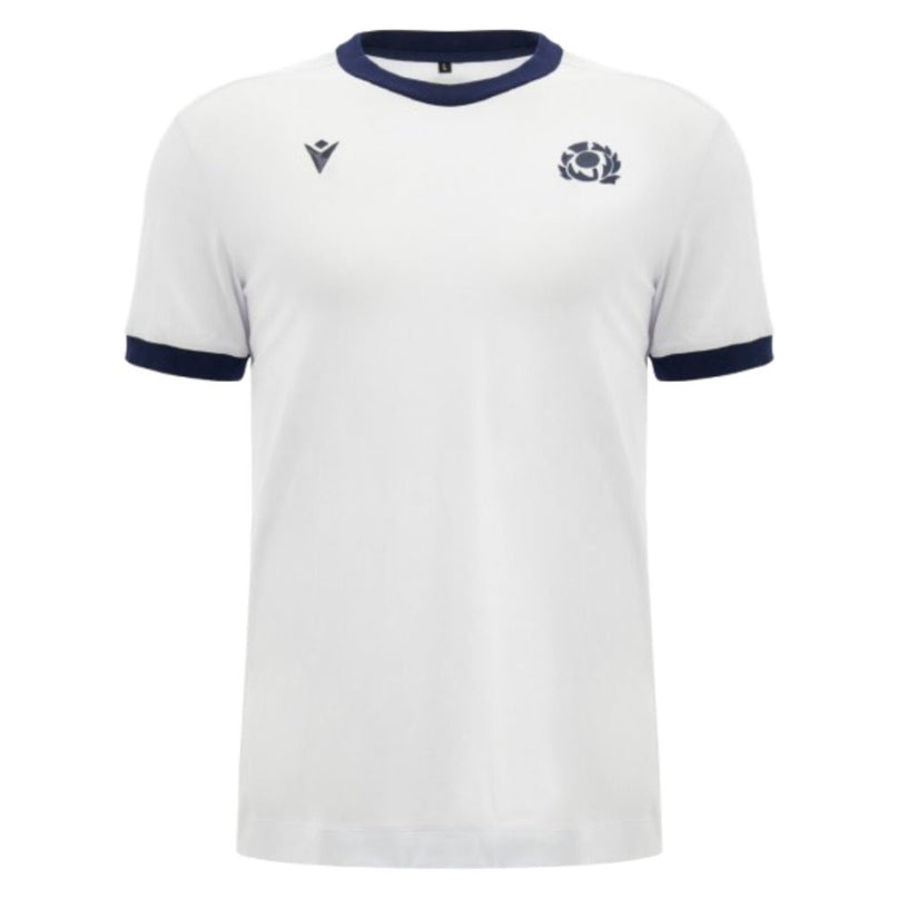 2026-2027 Scotland Rugby Ath Cotton T-Shirt (White) |Product - T-Shirt | Macron | Absolute Rugby