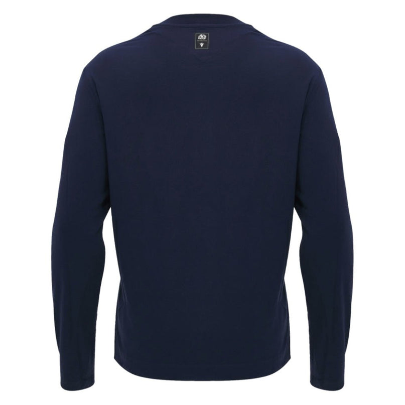 2026-2027 Scotland Rugby Ath LS Cotton Tee (Navy) |Product - T-Shirt | Macron | Absolute Rugby