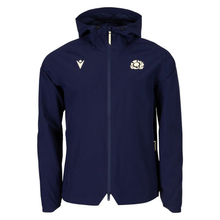 2026-2027 Scotland Rugby Ath Player Rainjacket (Navy) |Product - Jackets | Macron | Absolute Rugby