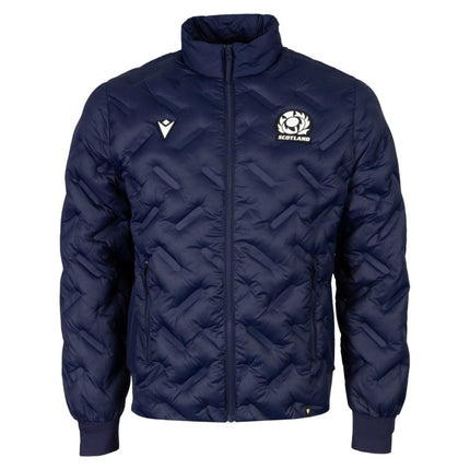 2026-2027 Scotland Rugby Ath Tech Bomber Jacket (Navy) |Product - Jackets | Macron | Absolute Rugby