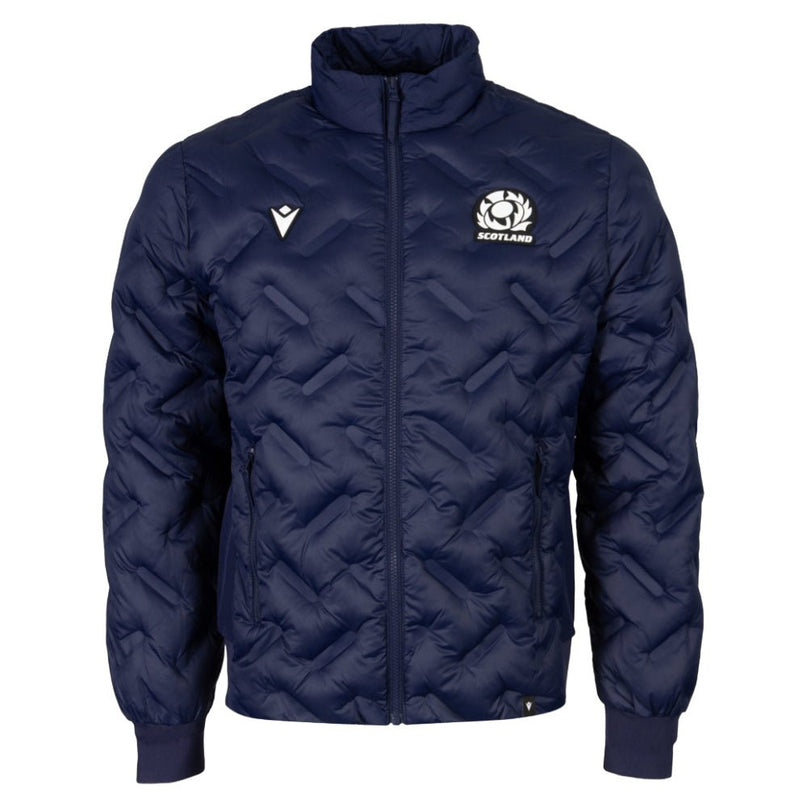 2026-2027 Scotland Rugby Ath Tech Bomber Jacket (Navy) |Product - Jackets | Macron | Absolute Rugby