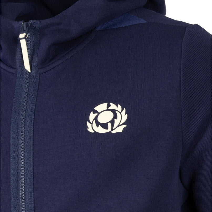 2026-2027 Scotland Rugby Ath Travel Full Zip Hoody (Navy) |Product - Hoodies | Macron | Absolute Rugby
