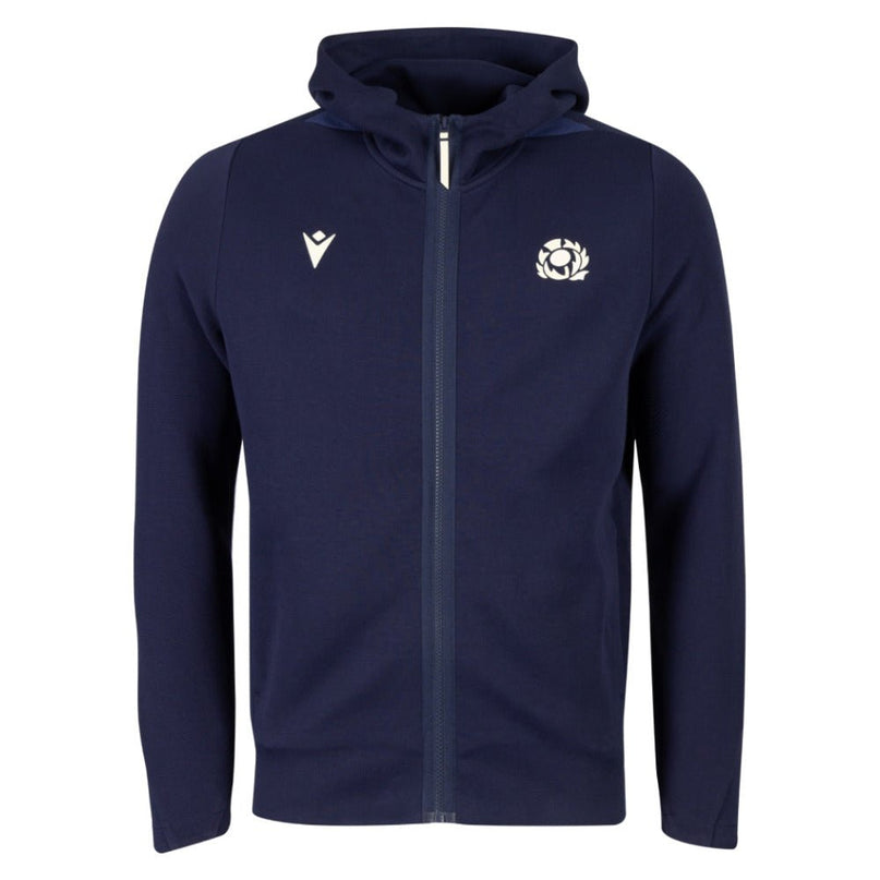 2026-2027 Scotland Rugby Ath Travel Full Zip Hoody (Navy) |Product - Hoodies | Macron | Absolute Rugby