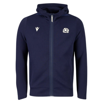 2026-2027 Scotland Rugby Ath Travel Full Zip Hoody (Navy) |Product - Hoodies | Macron | Absolute Rugby