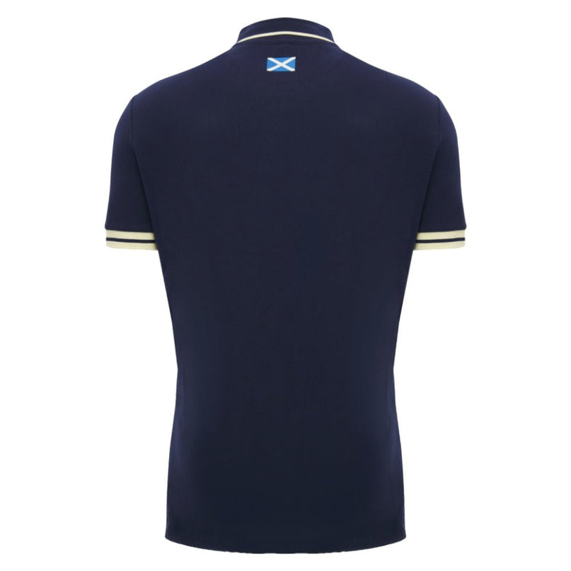 2026-2027 Scotland Rugby Ath Travel Polo Shirt (Navy) |Product - Polo Shirts | Macron | Absolute Rugby