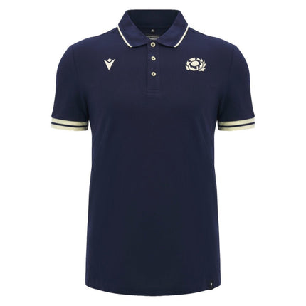 2026-2027 Scotland Rugby Ath Travel Polo Shirt (Navy) |Product - Polo Shirts | Macron | Absolute Rugby