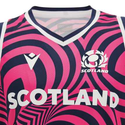 2026-2027 Scotland Rugby Basketball Vest (Neon Pink) |Product - Sleeveless | Macron | Absolute Rugby