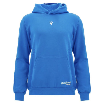 2026-2027 Scotland Rugby Cotton Hoodie (Blue) - Kids |Product - Hoodies | Macron | Absolute Rugby