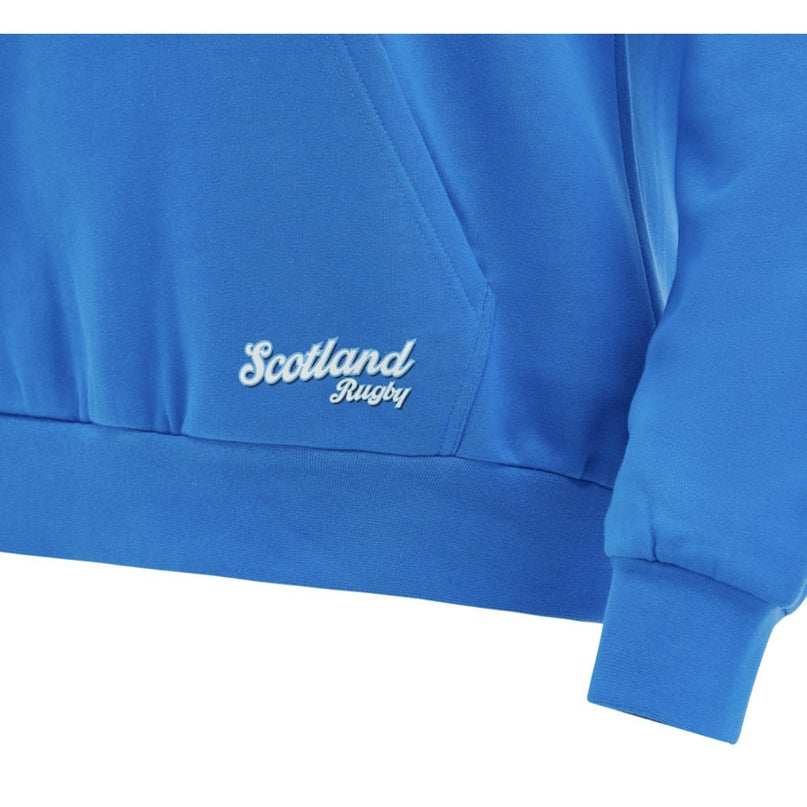 2026-2027 Scotland Rugby Cotton Hoodie (Blue) - Kids |Product - Hoodies | Macron | Absolute Rugby