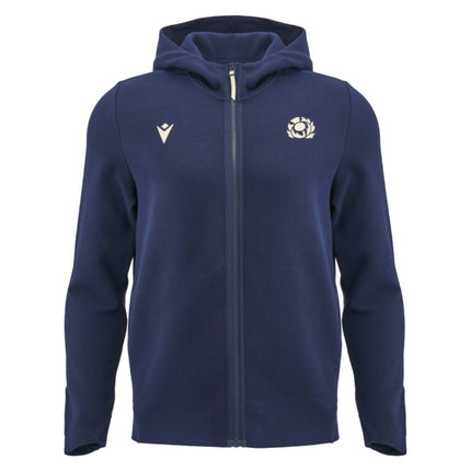 2026-2027 Scotland Rugby Full Zip Travel Hoody (Navy) - Kids |Product - Hoodies | Macron | Absolute Rugby
