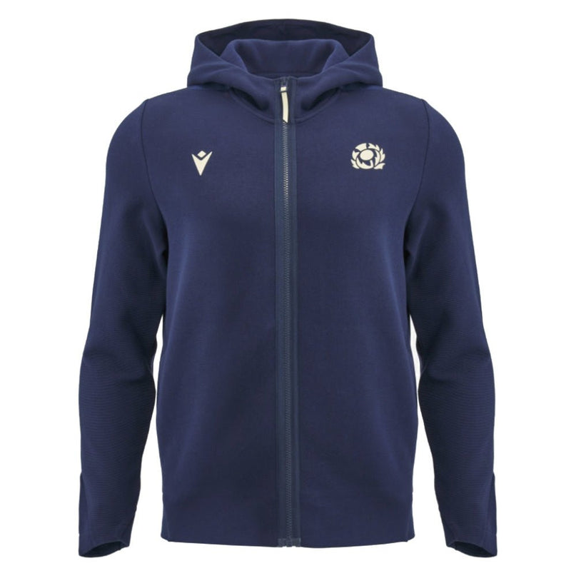 2026-2027 Scotland Rugby Full Zip Travel Hoody (Navy) - Kids |Product - Hoodies | Macron | Absolute Rugby
