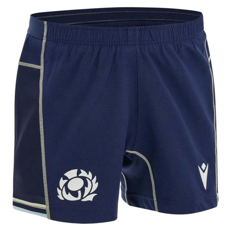 2026-2027 Scotland Rugby Home Shorts (Navy/Sand) |Product - Shorts | Macron | Absolute Rugby