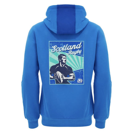 2026-2027 Scotland Rugby Leisure Cotton Hoodie (Blue) |Product - Hoodies | Macron | Absolute Rugby