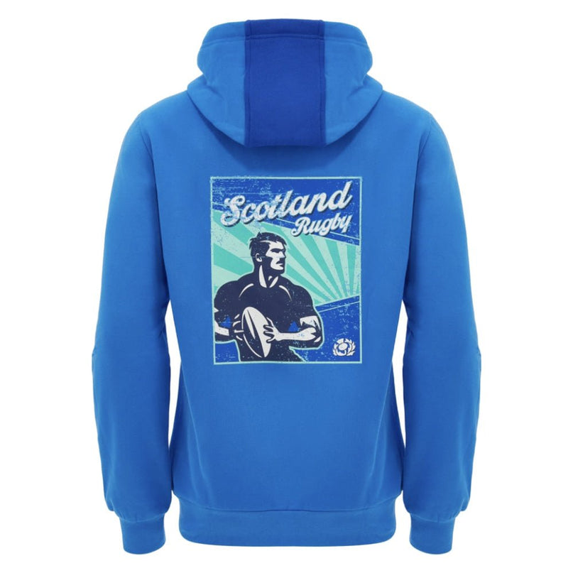 2026-2027 Scotland Rugby Leisure Cotton Hoodie (Blue) |Product - Hoodies | Macron | Absolute Rugby