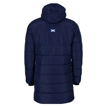 2026-2027 Scotland Rugby Long Bench Padded Jacket (Navy) |Product - Jackets | Macron | Absolute Rugby