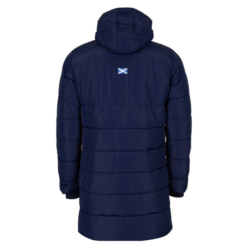 2026-2027 Scotland Rugby Long Bench Padded Jacket (Navy) |Product - Jackets | Macron | Absolute Rugby