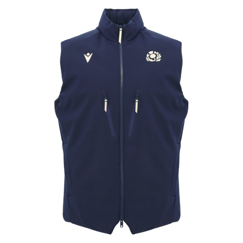 2026-2027 Scotland Rugby Padded Gilet (Navy) |Product - Jackets | Macron | Absolute Rugby