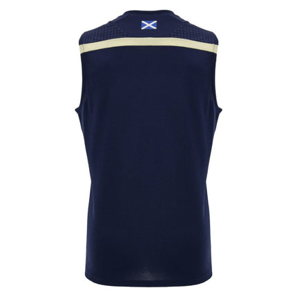 2026-2027 Scotland Rugby Poly Sleeveless Shirt (Navy) - Kids |Product - Sleeveless | Macron | Absolute Rugby