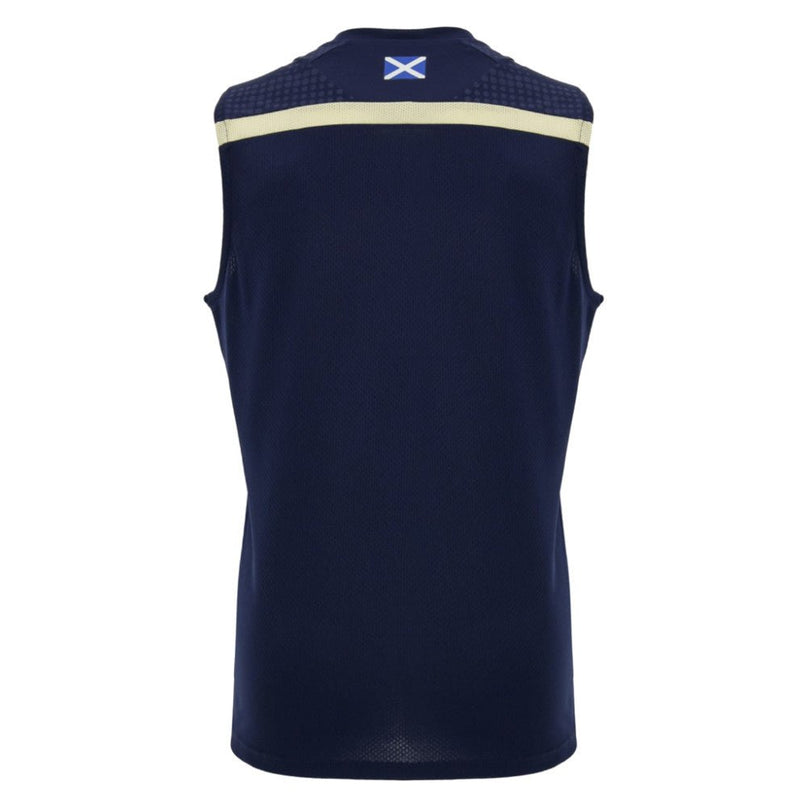 2026-2027 Scotland Rugby Poly Sleeveless Shirt (Navy) - Kids |Product - Sleeveless | Macron | Absolute Rugby
