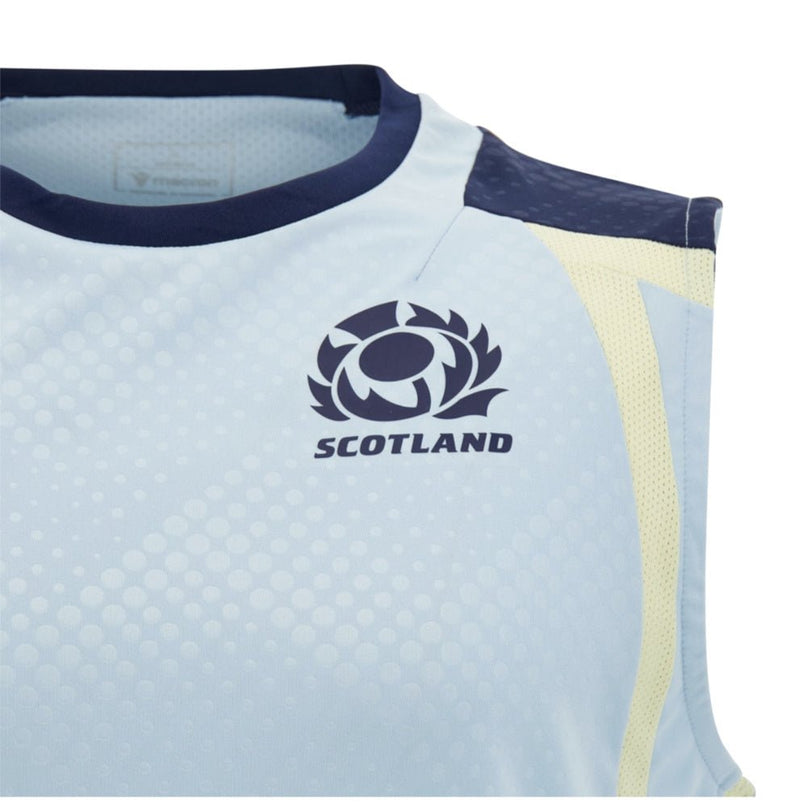 2026-2027 Scotland Rugby Sleeveless Poly Shirt (Blue) |Product - Sleeveless | Macron | Absolute Rugby