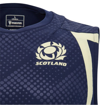 2026-2027 Scotland Rugby Sleeveless Training Shirt (Navy) |Product - Sleeveless | Macron | Absolute Rugby