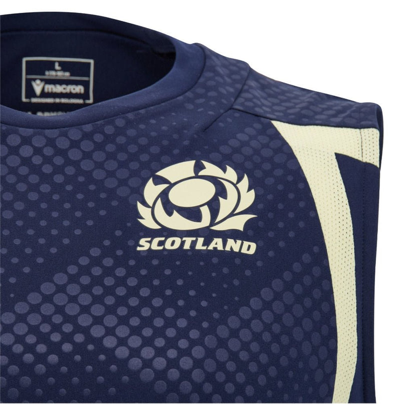 2026-2027 Scotland Rugby Sleeveless Training Shirt (Navy) |Product - Sleeveless | Macron | Absolute Rugby