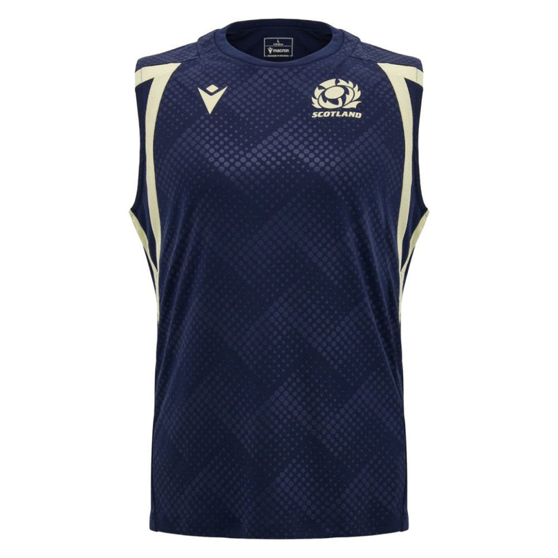2026-2027 Scotland Rugby Sleeveless Training Shirt (Navy) |Product - Sleeveless | Macron | Absolute Rugby