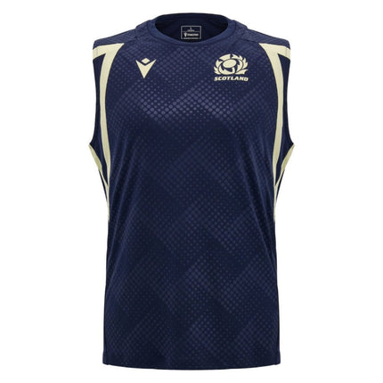 2026-2027 Scotland Rugby Sleeveless Training Shirt (Navy) |Product - Sleeveless | Macron | Absolute Rugby