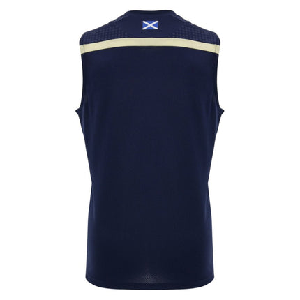 2026-2027 Scotland Rugby Sleeveless Training Shirt (Navy) |Product - Sleeveless | Macron | Absolute Rugby