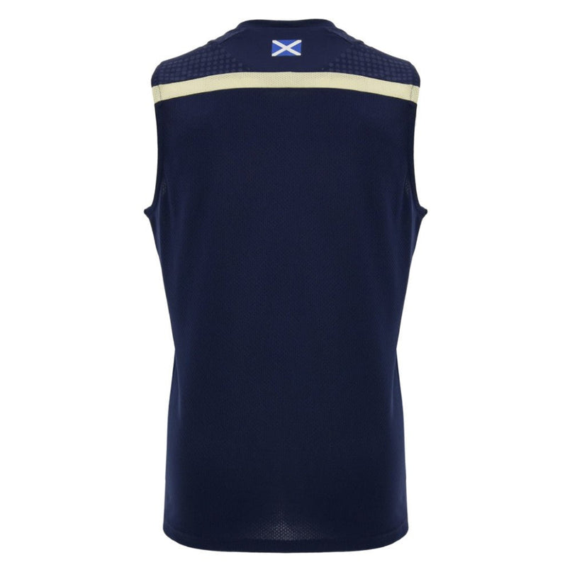 2026-2027 Scotland Rugby Sleeveless Training Shirt (Navy) |Product - Sleeveless | Macron | Absolute Rugby