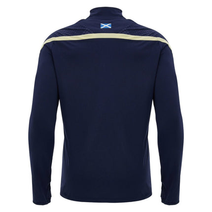 2026-2027 Scotland Rugby Training 1/4 Zip Top (Navy) |Product - Training Tops | Macron | Absolute Rugby