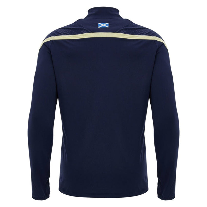 2026-2027 Scotland Rugby Training 1/4 Zip Top (Navy) |Product - Training Tops | Macron | Absolute Rugby