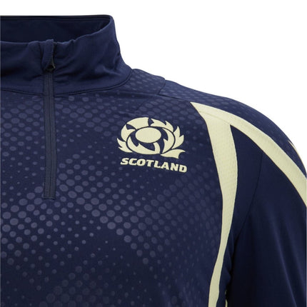 2026-2027 Scotland Rugby Training 1/4 Zip Top (Navy) |Product - Training Tops | Macron | Absolute Rugby