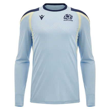 2026-2027 Scotland Rugby Training Poly LS Shirt (Blue) |Product - Training Shirts | Absolute Rugby | Absolute Rugby