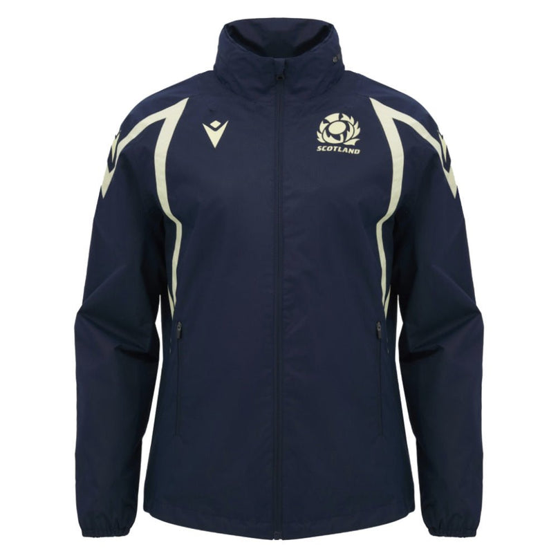 2026-2027 Scotland Rugby Training Rain Jacket (Navy) |Product - Jackets | Macron | Absolute Rugby