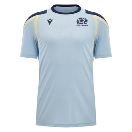 2026-2027 Scotland Rugby Training Shirt (Blue/Sand) |Product - Training Shirts | Macron | Absolute Rugby