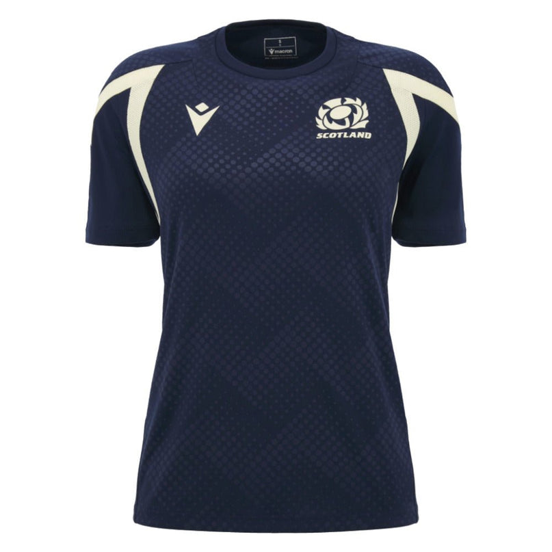 2026-2027 Scotland Rugby Training Shirt (Navy) - Womens |Product - Training Shirts | Macron | Absolute Rugby