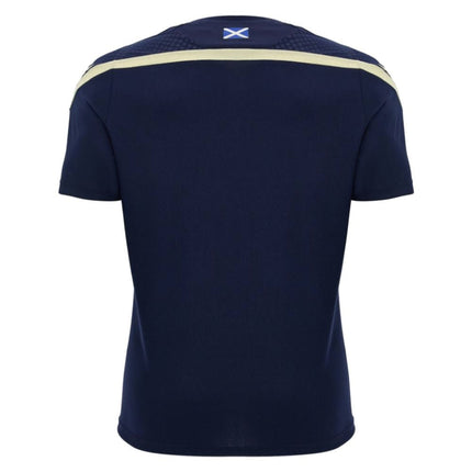 2026-2027 Scotland Rugby Training Shirt (Navy/Sand) |Product - Training Shirts | Macron | Absolute Rugby