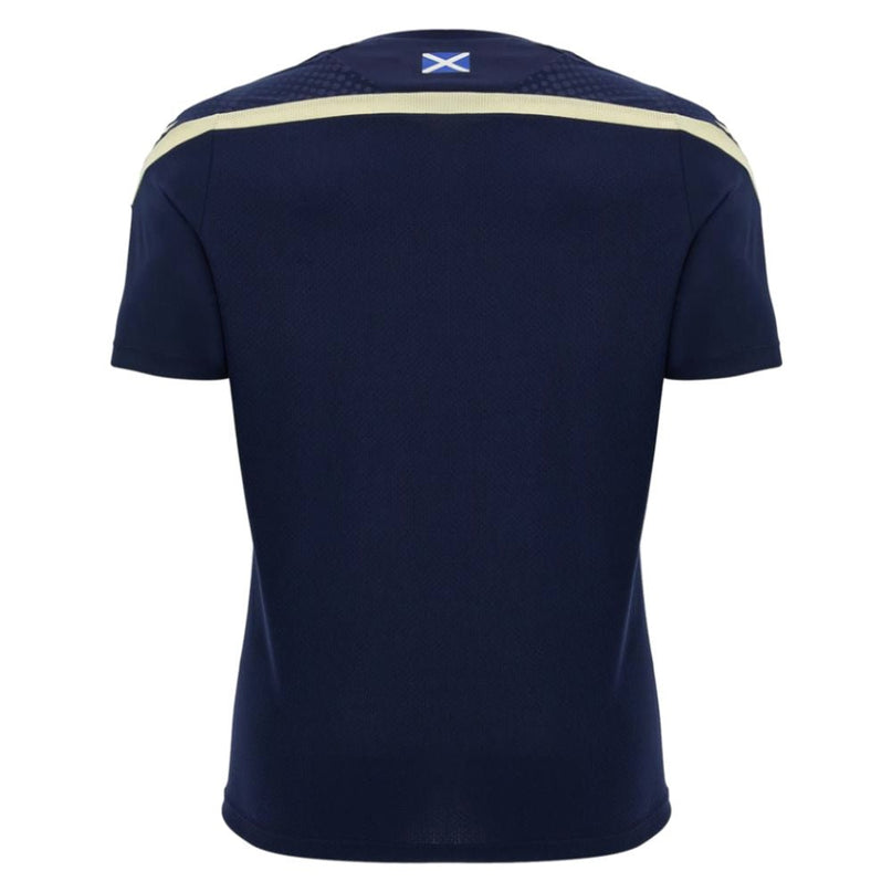 2026-2027 Scotland Rugby Training Shirt (Navy/Sand) |Product - Training Shirts | Macron | Absolute Rugby