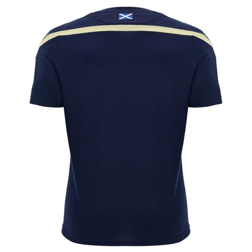 2026-2027 Scotland Rugby Training Shirt (Navy/Sand) - Kids |Product - Training Shirts | Macron | Absolute Rugby