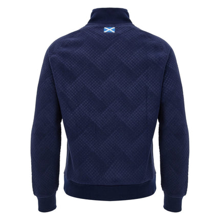 2026-2027 Scotland Rugby Travel Full Zip 3D Fleece (Navy) - Kids |Product - Training Tops | Macron | Absolute Rugby